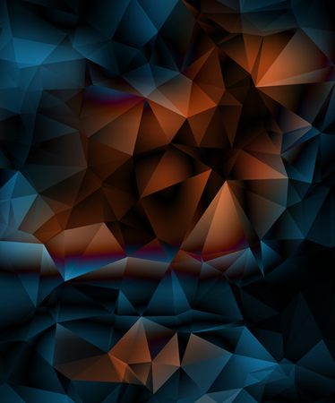 blue orange  dark  triangles  abstract  background vectorのイラスト素材