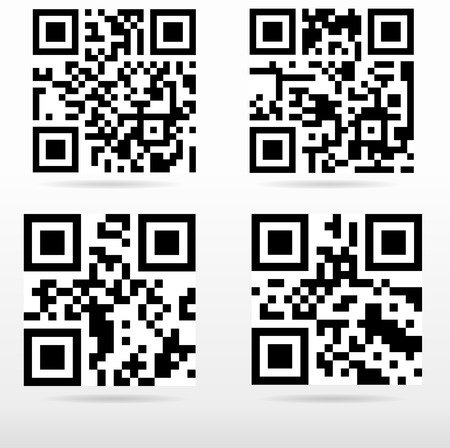 compilation sample qr code ready to scan with smart phoneのイラスト素材
