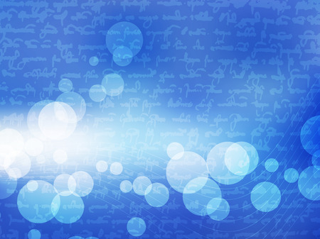 blue bokeh historic background with esoteric magic patterns vector gradientのイラスト素材