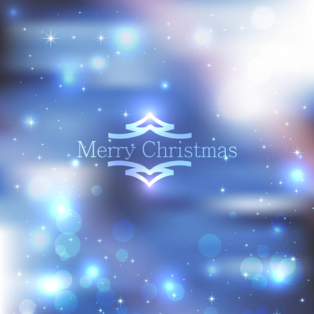 Magic Beautiful Space Christmas background card with words merry Christmas in the light circle.Label can be editedのイラスト素材
