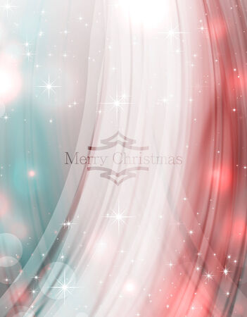 Magic Beautiful Christmas background postcard with words merry Christmas in the light circle.Label and stars can be editedのイラスト素材