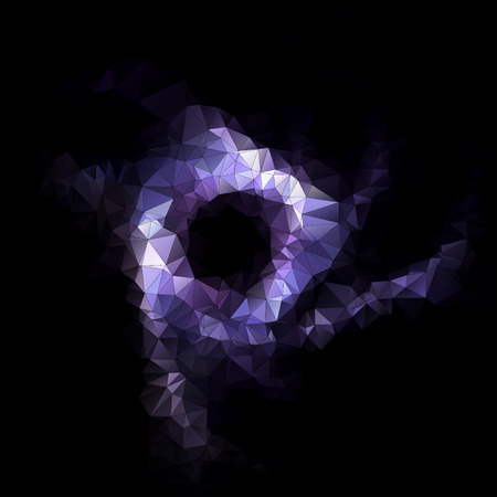 beautiful square background geometric style eyes on black vector stained-glass windowのイラスト素材