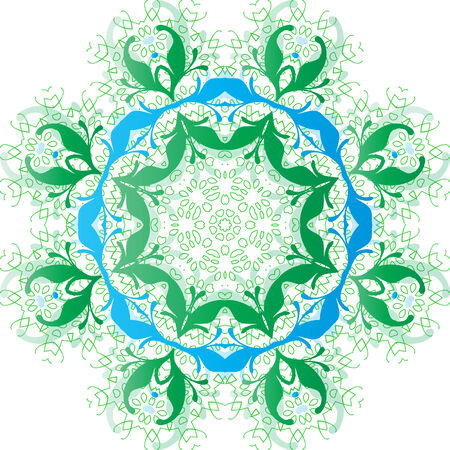 Beautiful spring floral seamless symmetric pattern vectorのイラスト素材