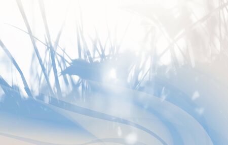 grass leaves macro photography in soft pastel colors double exposureの写真素材