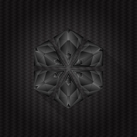 Dark Gothic Abstract  Icon Logo With Long Shadow on Dark Black Background Template For Designのイラスト素材