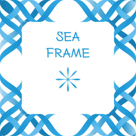 abstract 3d sea waves frame isolated mock up volume modern vectorのイラスト素材
