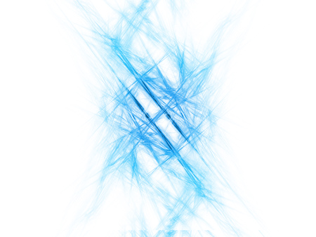 Bright blue on white abstract night light lines party poster fractal backgroundの写真素材