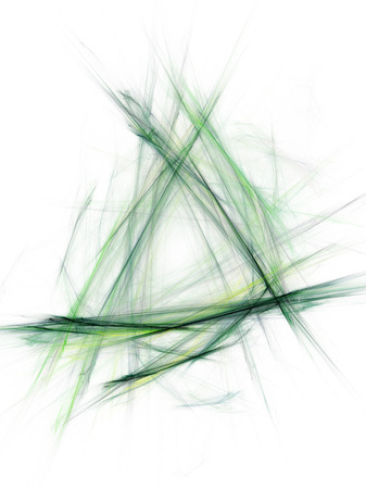 green sketch the outline of a bright line on white background abstract vertical  backgroundの写真素材