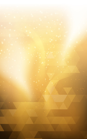 Gold Yellow vertical Christmas background Northern lights  double exposure for designのイラスト素材