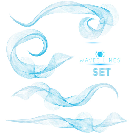 blue massive blend waves abstract background for designのイラスト素材