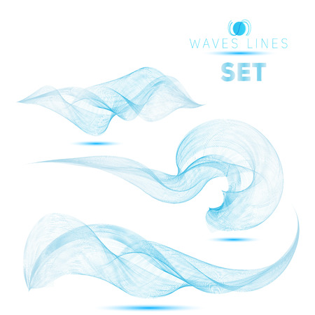 blue massive blend waves abstract background for designのイラスト素材