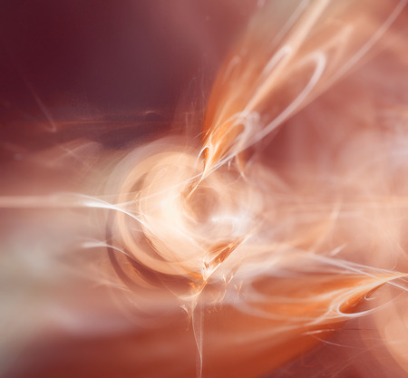 Orange peach warm abstract background lines glowing fractalの写真素材