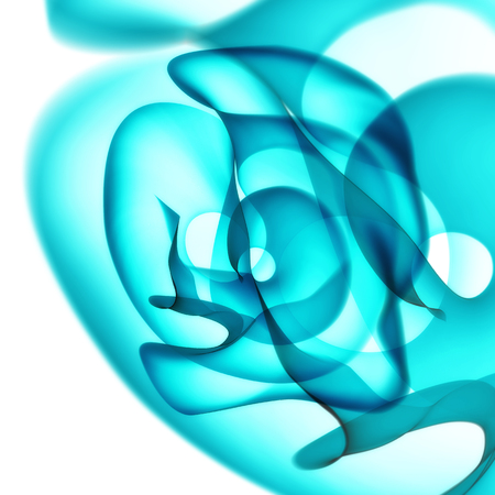 Bright turquoise picture abstraction smooth form artの写真素材
