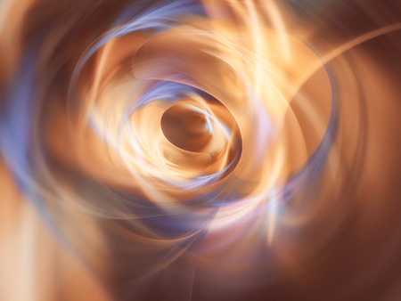 orange and blue glowing round shape backgroundの写真素材