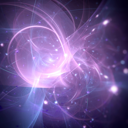 Abstract light fractal space design illustration wallpaper art galaxyの写真素材