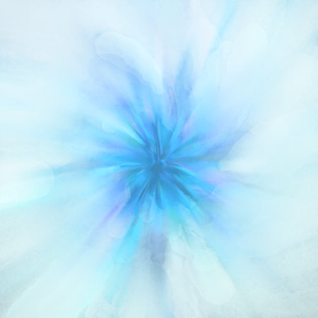 bright blue blue azure color on white background paint drawing artの写真素材