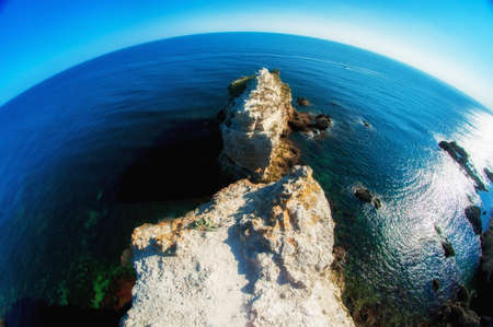 Ocean and sea cliffs in the summerの写真素材