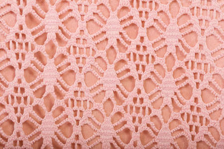 cotton fabric texture with pink laceの写真素材