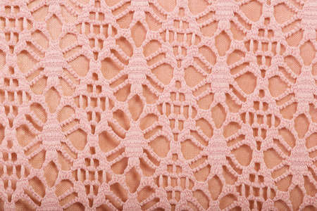 cotton fabric texture with pink lace