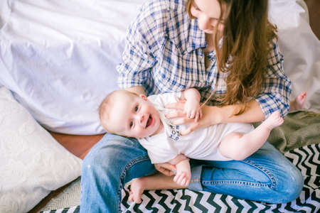 mom with baby boy