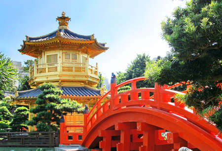 The Pavilion of Absolute Perfection in the Nan Lian Garden, Hong Kongのeditorial素材