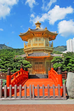 The Pavilion of Absolute Perfection in the Nan Lian Garden, Hong Kongのeditorial素材