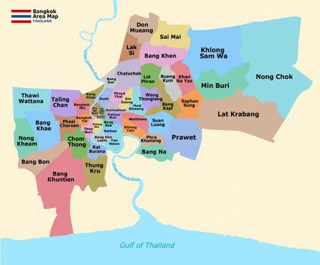 Bangkok District Mapのイラスト素材