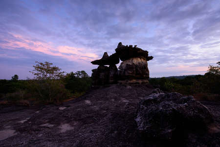 A landscape picture of Thai geographic,"A mystic rock".の写真素材