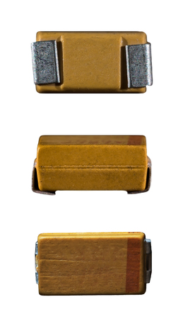 SMD tantalum capacitor electronic componentの写真素材