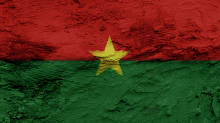 Burkina Faso Flag painting textureの写真素材