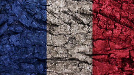 France Flag rough textureの写真素材