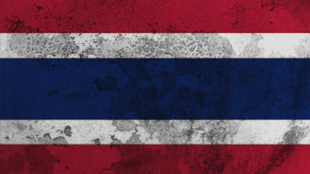 Thailand flag old textureの写真素材