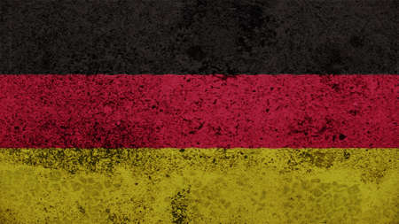 Germany Flag on the old wall textureの写真素材