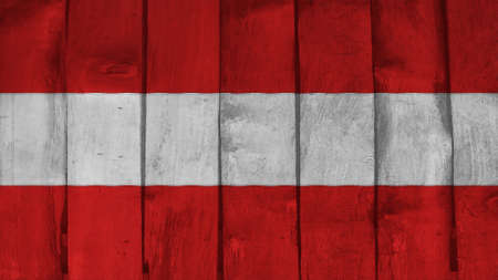 Austria Flag on the wood textureの写真素材