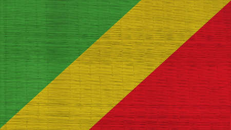Republic of the Congo Flag Japanese mats textureの写真素材
