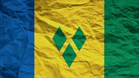 st vincent & the grenadines flag paper texture with seamの写真素材