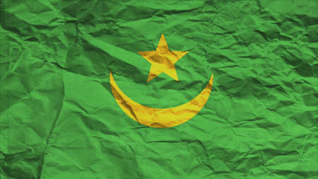 mauritania flag paper texture with seamの写真素材
