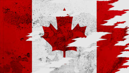canada Flag lacerate textureの写真素材