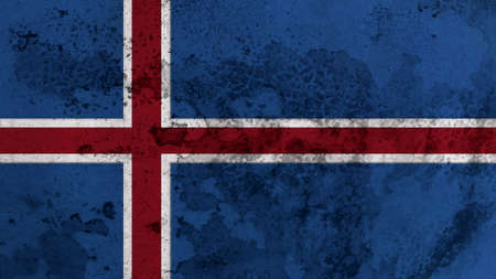iceland flag old texture with seamの写真素材
