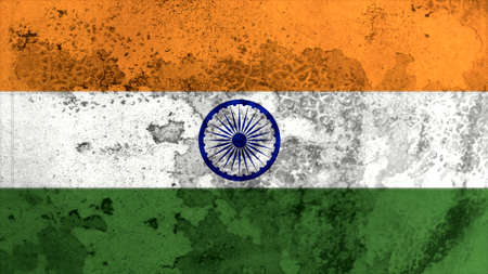 india flag old texture with seamの写真素材