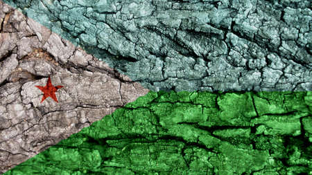 djibouti Flag rough textureの写真素材