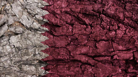 qatar Flag rough texture