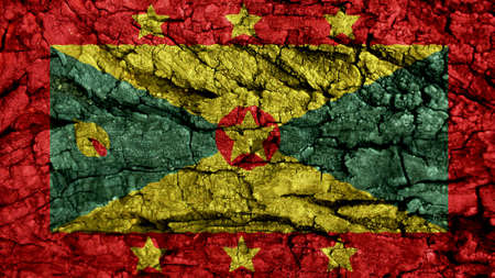 Grenada Flag rough textureの写真素材