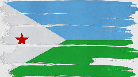 djibouti Flag tinted horizontal textureの写真素材