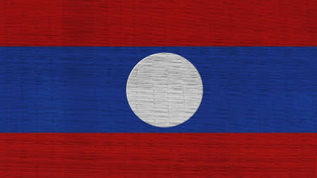 laos  Flag Japanese mats textureの写真素材