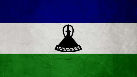 Lesotho Flag Crepe Paper textureの写真素材