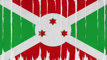 burundi Flag vertical paint texture big size.の写真素材