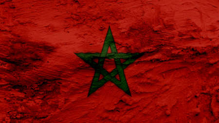 morocco Flag painting texture