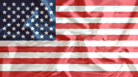 united states of american flag closeup of ruffled 