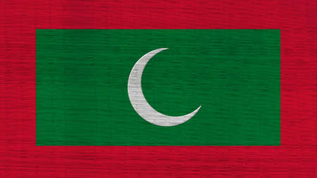 maldives Flag Japanese mats textureの写真素材